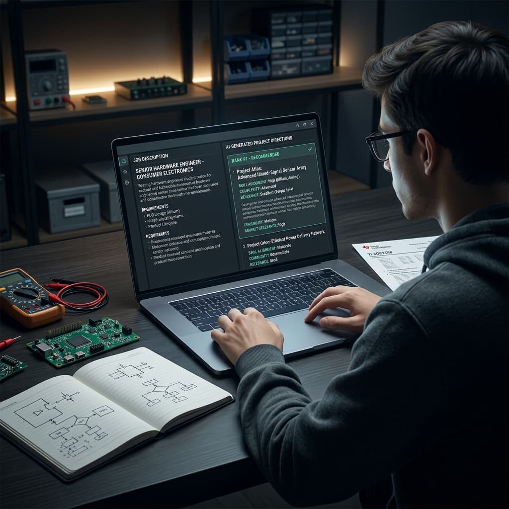 Strategic analysis of a job description, highlighting core technical requirements and project potential.